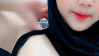 shella hijab live pamer pentil pink