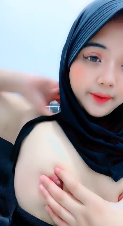 shella hijab live pamer pentil pink