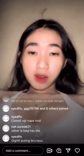 Live IG berujung pamer toket 1
